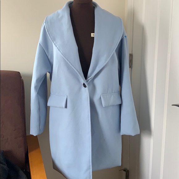 light blue dress coat